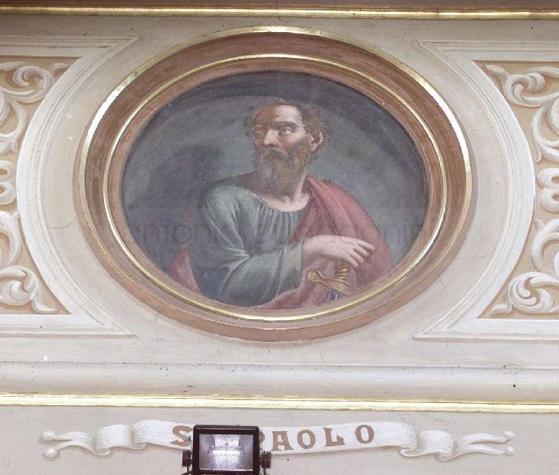 San Paolo -1867 - affresco - chiesa di San Giovanni Evangelista - Poscante (BG)